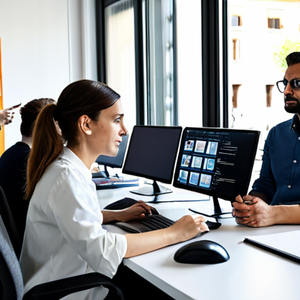 Ethical AI in the Workplace**

"A diverse team of professionals collaborating on AI development in a modern, sunlit office in Milan, Italy. Everyone is fully clothed in appropriate attire. Focus on code and ethical considerations displayed on computer screens. Include laptops, coffee cups, and architectural details that suggest an Italian setting. Perfect anatomy, correct proportions, natural pose, safe for work, appropriate content, fully clothed, professional, high quality, well-formed hands, proper finger count, natural body proportions."

**