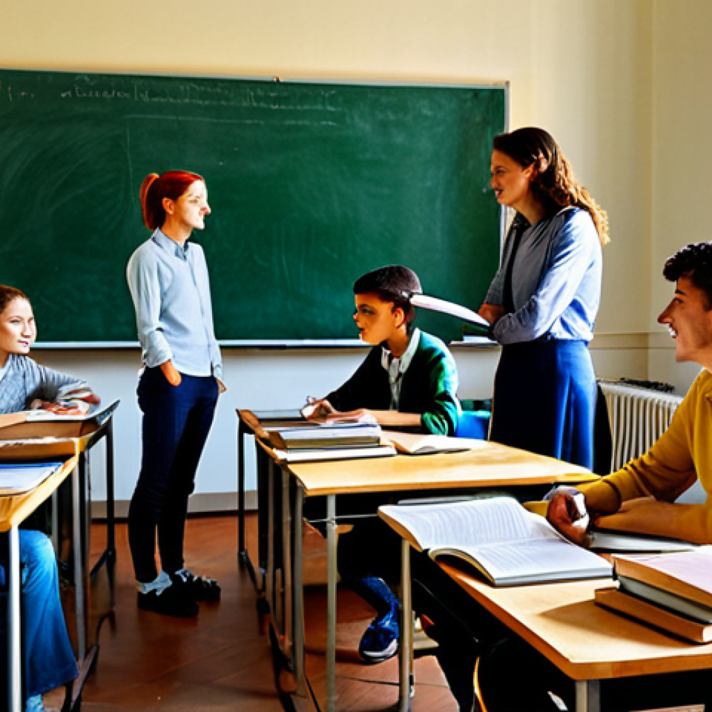 **

"Students engaged in a vibrant discussion about sustainable agriculture in a sunlit classroom in Florence, Italy. Books and laptops scattered on tables. Perfect anatomy, correct proportions, natural pose. Fully clothed in casual, appropriate attire. Safe for work, professional, family-friendly, high quality photography."

**