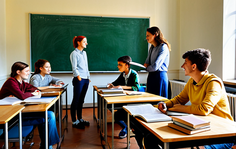 **
"Students engaged in a vibrant discussion about sustainable agriculture in a sunlit classroom in Florence, Italy. Books and laptops scattered on tables. Perfect anatomy, correct proportions, natural pose. Fully clothed in casual, appropriate attire. Safe for work, professional, family-friendly, high quality photography."
**
