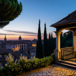 Home 14 다종 공존 윤리 모델의 지역 사회 참여 - **Prompt:** A magical, slightly moody scene in an Italian city at dusk. In the foreground, a hedgeho...